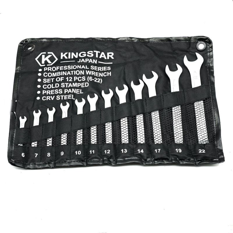 آچار یکسر تخت و یکسر رینگی کینگ استار مدل japan set 12pcs  مجموعه 12 عددی